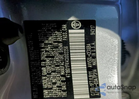 2012 Toyota Camry Hybrid из США, поврежденный, VIN 4T1BD1FK4CU002256